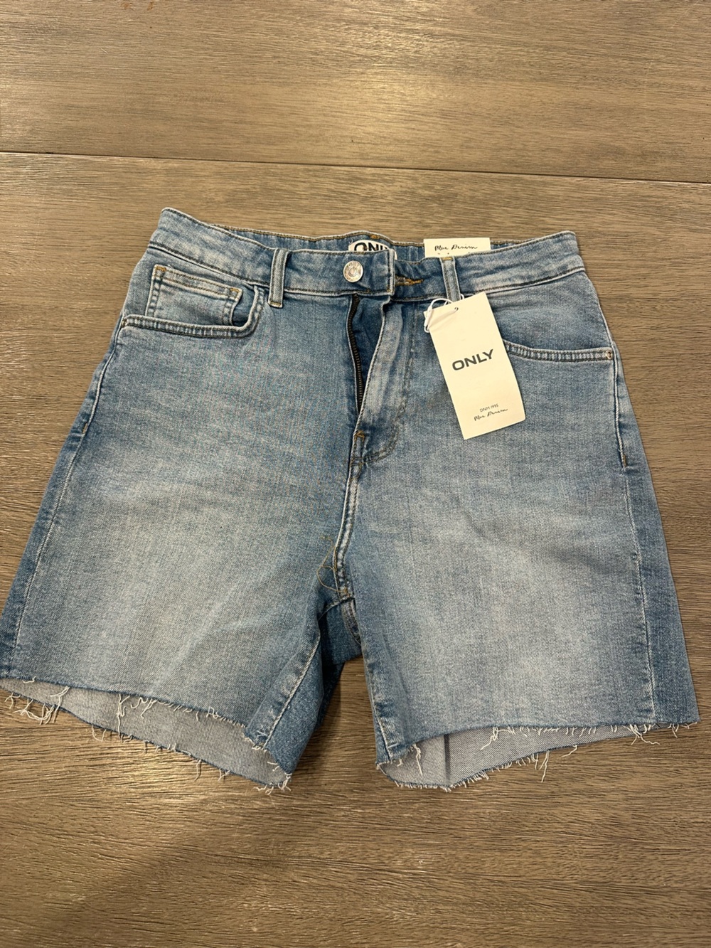 ONLY Light Blue Denim Boyfriend Shorts